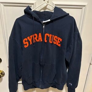 Champion Syracuse Navy and Orange Athletic full zip hoodie